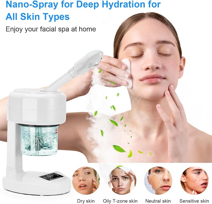 JOSTZHXIN Facial Steamer Nano Ionic Face Steamer - Image 3