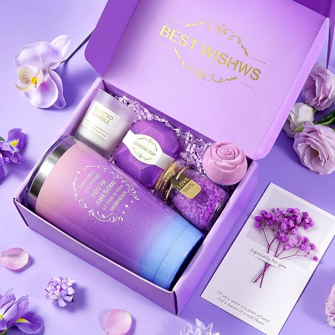 Birthday Gifts for Women, Mothers Day Gifts for Mom, Self Care Spa Baskets Set - Image 2