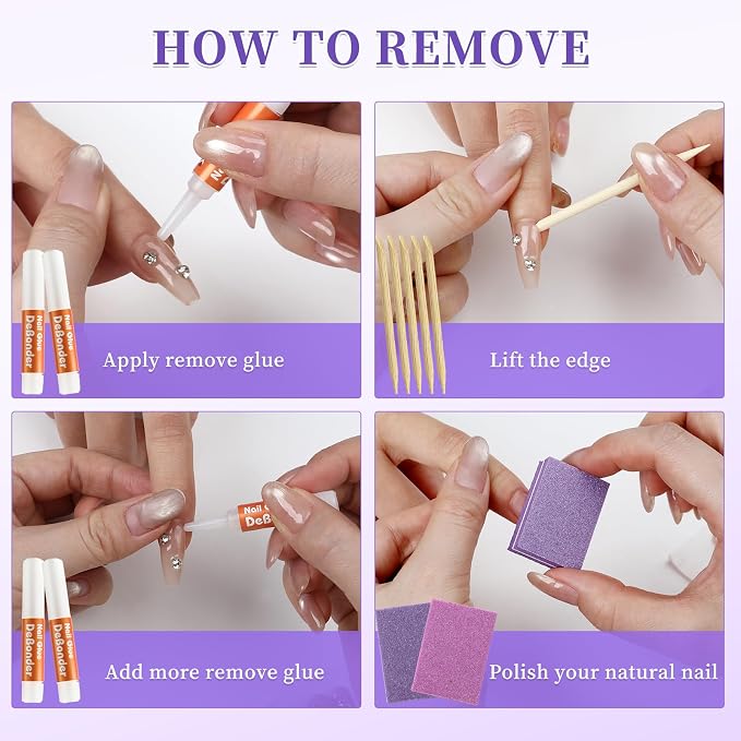 TADOPRO 20PCS Press On Nail Tool Kit, Disposable Nail Prep Kit - Image 5