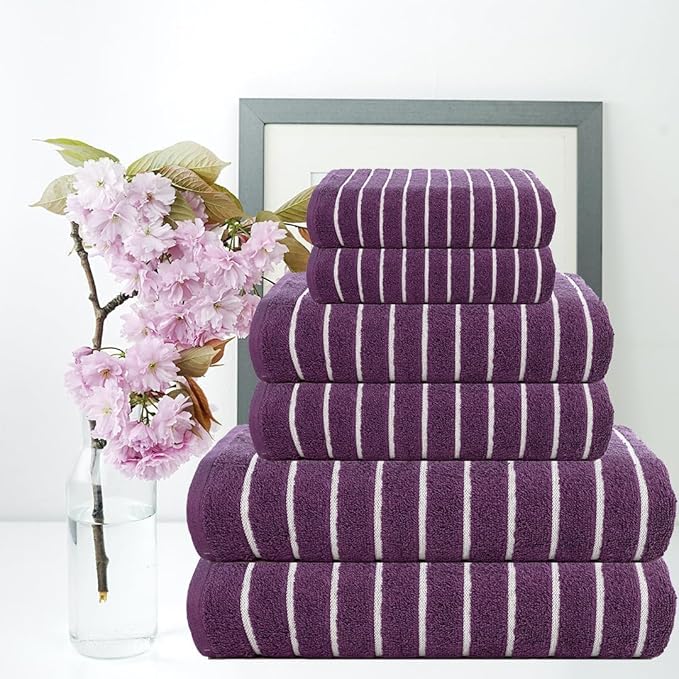 CASA COPENHAGEN Ecstatic 6Pcs 100% Egyptian Cotton Large Designer Towels Gift - Image 2