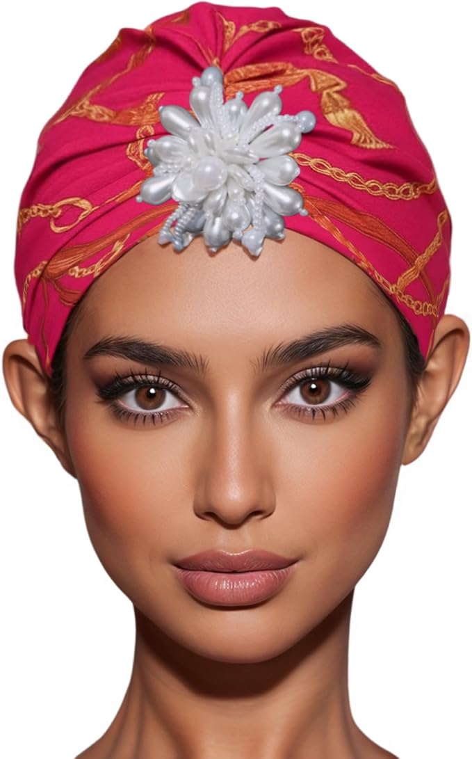 Swim Caps Women Turban Adult Retro Pearl SwimCap by Fortheluckyyou