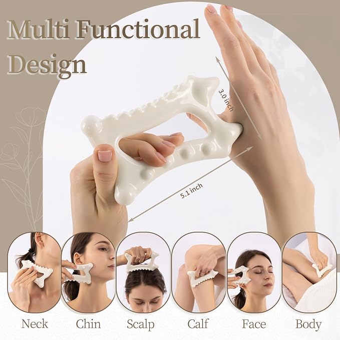 Ceramic Body Gua Sha Tools, Advanced Trigger Point Massage Tools, Korean 괄사 Gua - Image 5