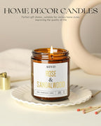 AOOVOO Rose Sandalwood Candles - 9 oz Scented Candles - Image 5