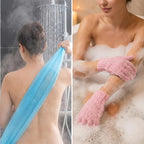6 Pack African Net Sponge Exfoliating Glove Set, Including 3 Pcs Bath Sponge - Image 4