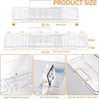 Yieach Luxury Clear Bathtub Shelf Across Tub, Expandable Plastic Bathtub Tray - Image 3