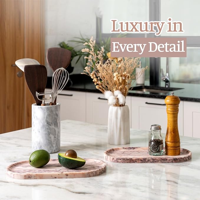 Koville Natural Marble Tray, Catchall - Image 3