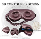 ZIMASILK Adjustable 22 Momme 100% Pure Mulberry Silk Sleep Mask, 3D Contoured - Image 2