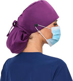 Satin Lined Scrub Cap, Adjustable Surgical Cap - Image 7