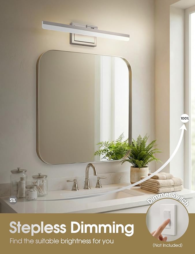 VOLISUN Modern Bathroom Vanity Light 24 inch, 24W Dimmable 5CCT Led Bathroom - Image 4