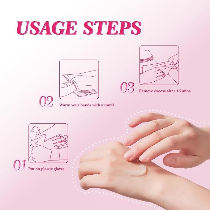 Cold Paraffin Wax Cream for Hands and Feet, Shea Butter Cuticle Balm, Lemon - Image 3