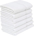 GOLD TEXTILES 6 White Economy Bath Towels Bulk Cotton Blend by GOLDTEXTILES