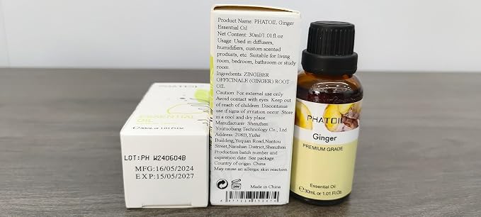 Ginger Essential Oil, 1.01Fl.Oz PHATOIL Pure Essential Oil Singles - Image 8