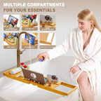 Yirilan Bathtub Trays for Tub, Bath Tray, Foldable Bathtub Caddy, Bathtub Caddy - Image 5