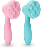 2 PC Silicone Facial Cleansing Brush Facial Scrubber Manual Exfoliating Facial by MtBoi