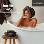 Madison Park 800GSM Bathroom Towel Set of 8 100% Cotton Bath Towel Set - Image 5