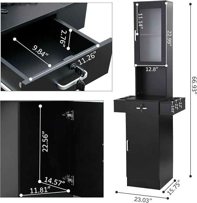 RESHABLE Salon Station for Hair Stylist, Hair Styling Organizer Equipment - Image 2