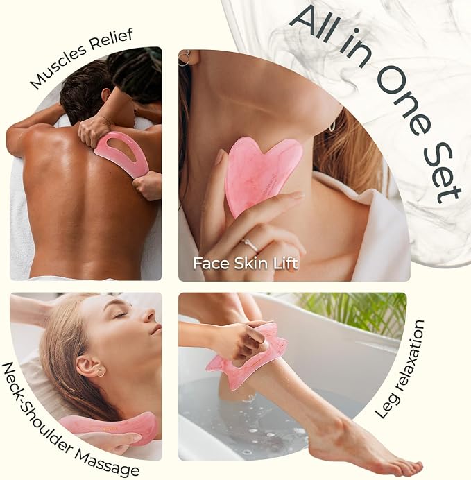 Scienlodic 4 Pcs Gua Sha Massage Tools - Image 4