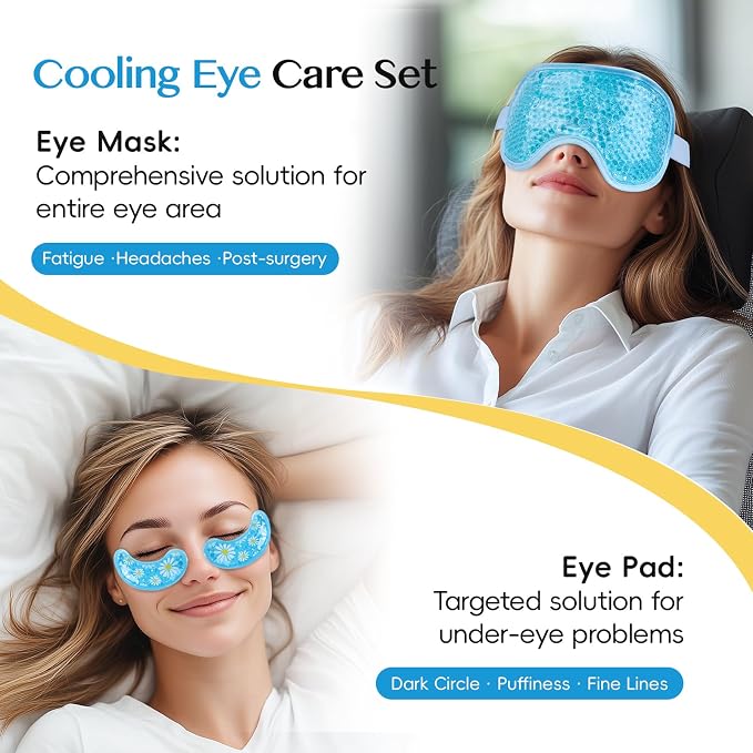 NEWGO Cooling Eye Mask for Puffy Eyes, Cold Eye Mask Eye Ice Pack for After - Image 3