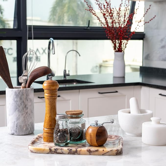 Karibiber Calacatta Marble Vanity Trays, Marble Bathroom Tray Countertop - Image 7