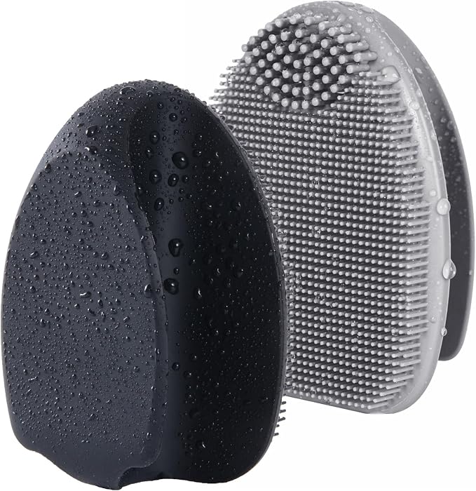 Soft Silicone Face Scrubber, Facial Cleansing Brush, Facial Exfoliation Scrub by HieerBus