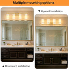 SOLFART Bathroom Light Fixtures, 4 Light Vanity Lights - Image 8