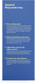 ASUTRA Eye Pillow Wrap for Sleep, Weighted Eye Mask, Meditation & Light - Image 4