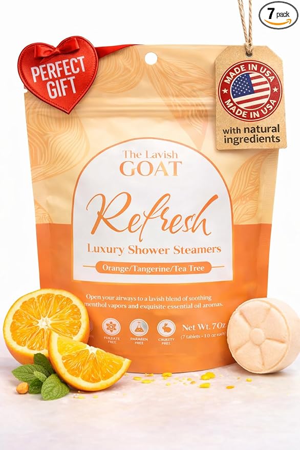 TLG Refresh Shower Steamers Aromatherapy 7 Pack – USA Made by TheLavishGoat