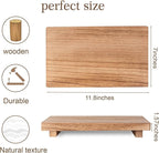 zoocatia Small Wood Tray Pedestal Stand Farmhouse Bathroom Decor Decorative - Image 2
