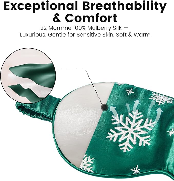 Formé & Found Luxury Silk Sleep Mask – 100% 6A Mulberry Silk, 22 Momme | - Image 2