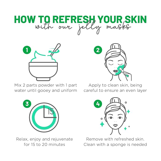 BRÜUN Peel-Off Kiwi Jelly Mask for Face Care – A 23 fl oz Rubber Mask Jar for - Image 4