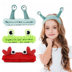WLLHYF 3 Pack Spa Headband Face Wash Hairband Facial Makeup Head Wraps Cartoon - Image 8