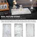 Real Natural Marble Tray for Bathroom, Kitchen and Desktop, Rectangle Genuine - Image 4