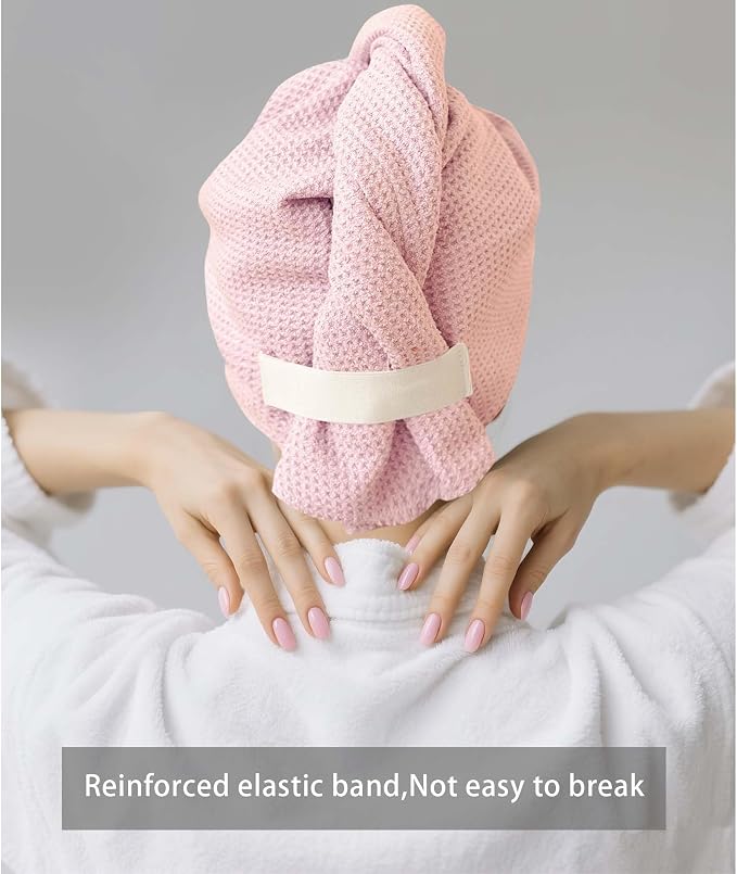 ROLSHOL 2 Pack Microfiber Hair Towel Wrap - Image 7