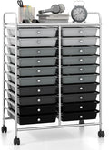 Giantex 20 Drawers Rolling Cart, Mobile Storage Drawer Cart, Classroom by Giantex