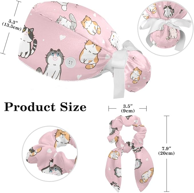 Women's Working Caps with Scrunchies Tarot Pattern Background Lace-Up Hat - Image 2