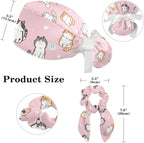 Women's Working Caps with Scrunchies Tarot Pattern Background Lace-Up Hat - Image 2