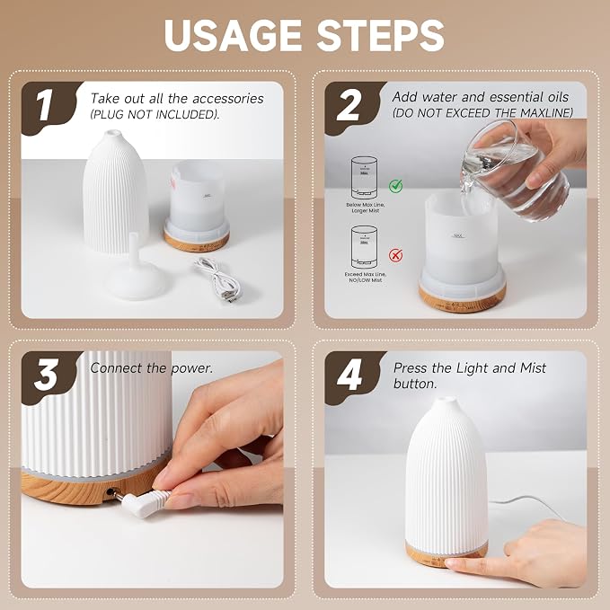 URPOWER 100ML Essential Oil Diffusers - Image 5