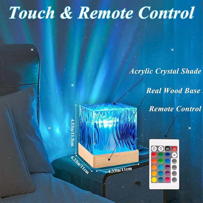 Northern Lights Projector Touch, 16 Colors Changing Light Dimmable Mood Lighting - Image 4