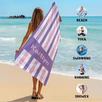 JML Custom Beach Towel with Name, Personalized Microfiber Beach Towel with Name - Image 6