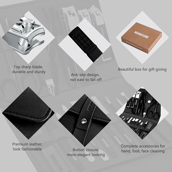 Manicure Set Professional Nail Clippers Pedicure Kit - Image 5