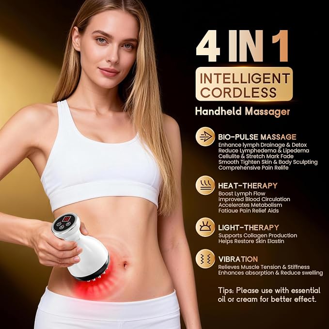 Lymphatic Drainage Massager & Anti Cellulite Massage Tool, Helps Reduce Stretch - Image 2