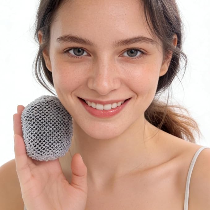 2 Pcs African Net for RamPula Face Scrubber, Facial Exfoliation Sponge - Image 7