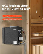 VEVOR Steam Generator, 6 kW Steam Shower System - Image 2