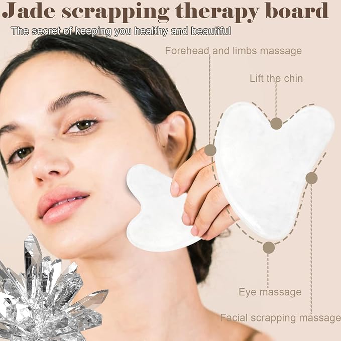 Jade roller and gua sha, facial roller, women's skincare tool, self-care gift - Image 5