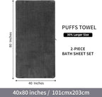 KBY Bath Towels Set of 2, Extra Large Bath Sheets 40X80 Inches, Quick Dry - Image 7