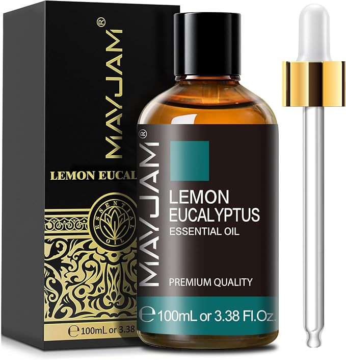 Lemon Eucalyptus Essential Oil, MAYJAM 3.38FL.OZ/100ML Large Volume Lemon by MAYJAM