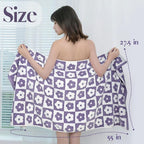 Jacquotha 2-Pieces Luxury Bath Towels Checkered Floral, Cute Bathroom Decor - Image 5