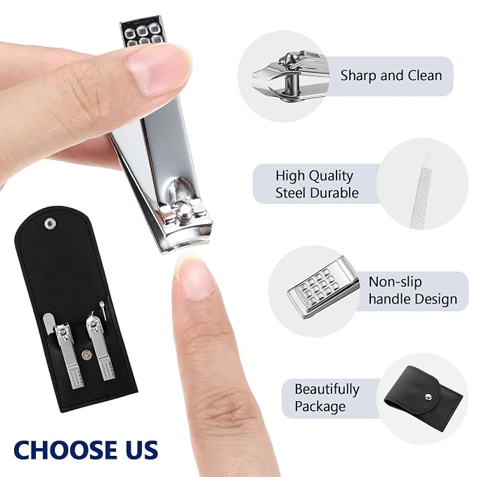 Geosar 12 Sets Manicure Set Bulk Nail Clippers Pedicure Kit Stainless Steel - Image 4
