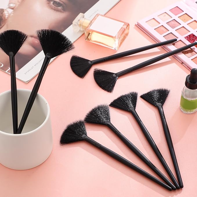 9 Pieces Facial Fan Mask Brushes, Soft Facial Applicator Brushes Tools - Image 4