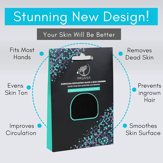 R'GANIA Deep Exfoliating Glove & Back Exfoliator – 100% Viscose. Korean - Image 3